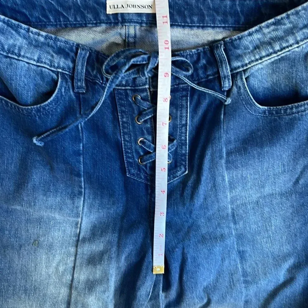 ULLA JOHNSON Alex Lace Up Tie Waist Jeans - Image 11