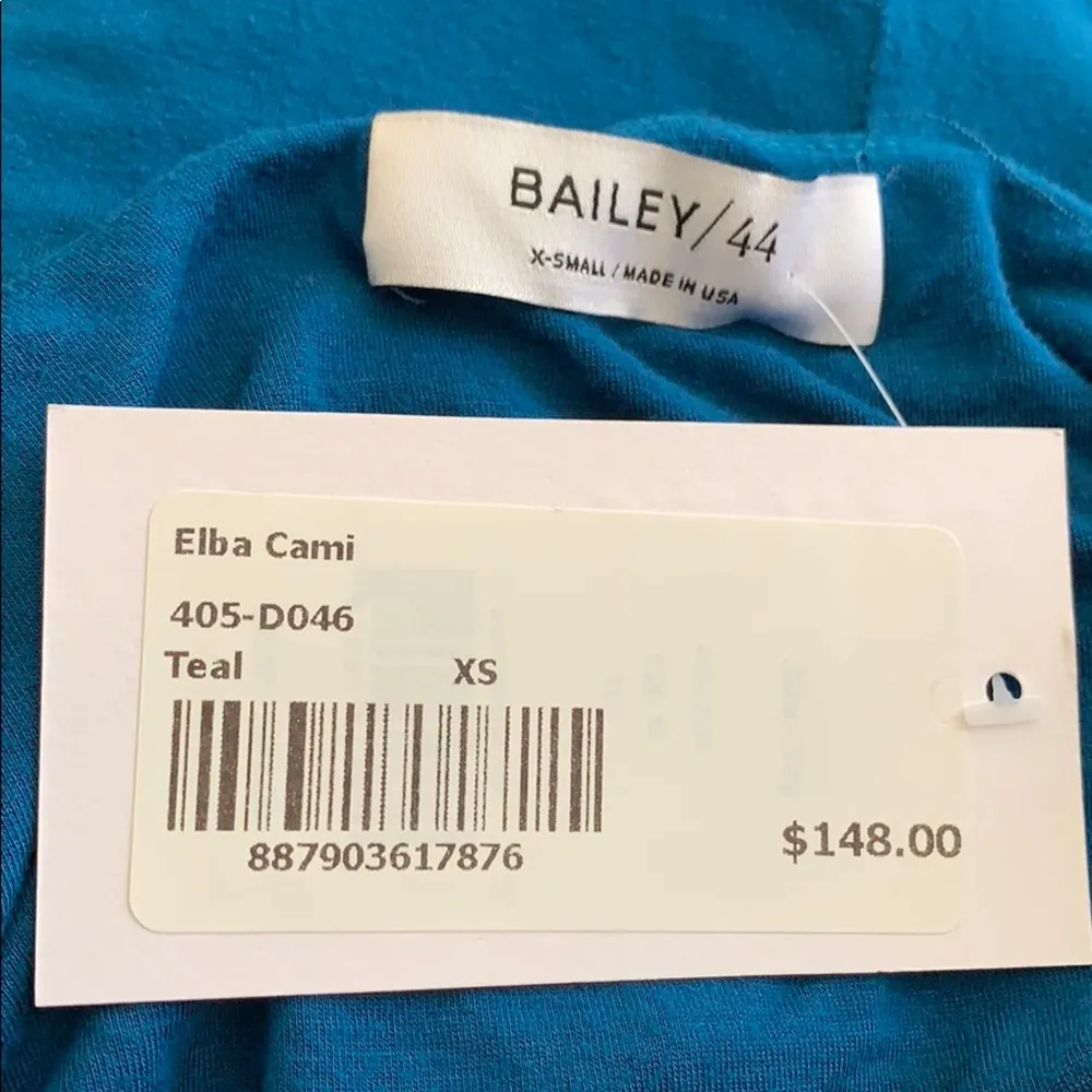 Bailey 44 Elba Cami Top Teal Blue XS New NWT sleeveless beautiful $148 retail - Image 3