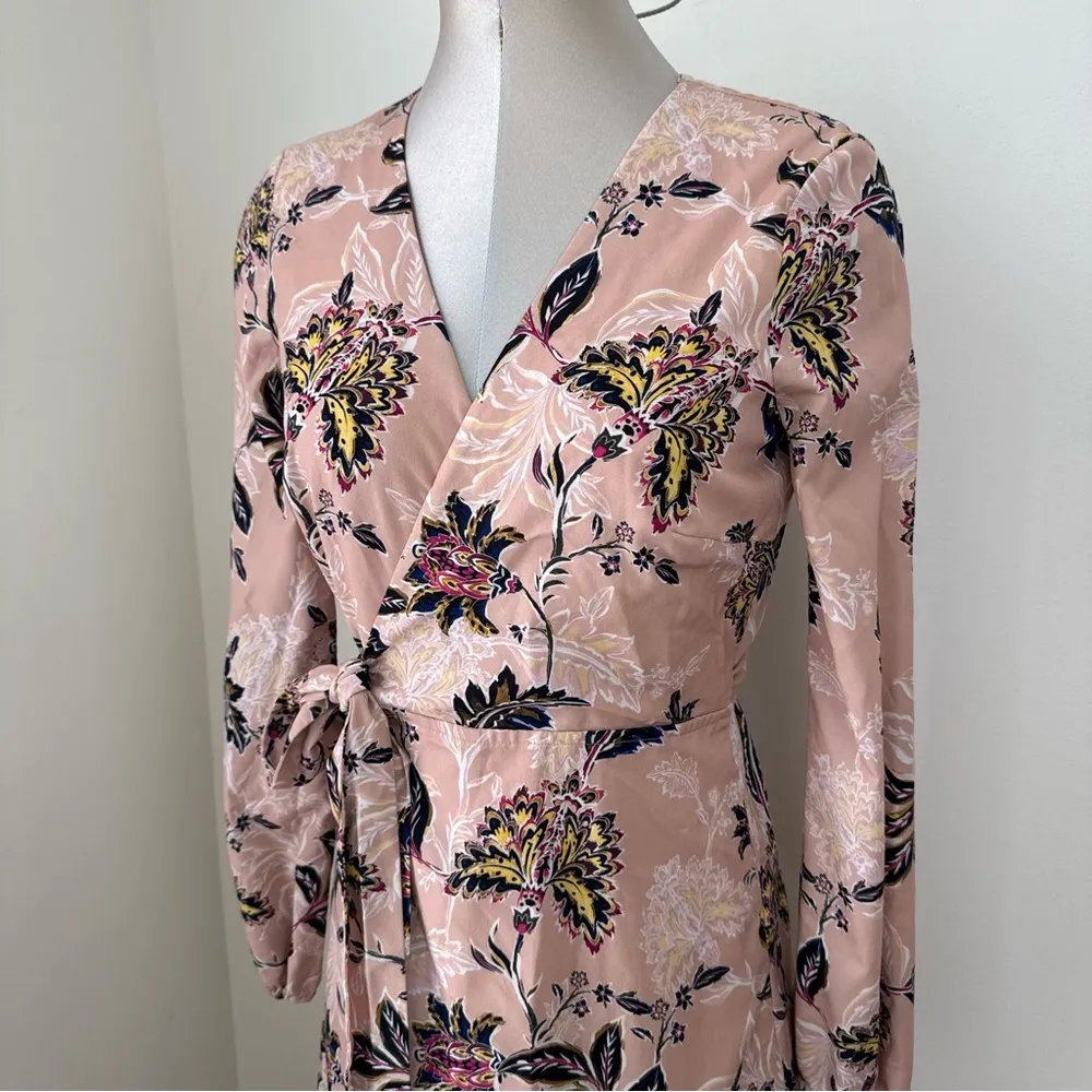 The Jetset Diaries Fluid Azalea Wrap Midi Dress‎ Pink Floral Size Small Revolve - Image 4