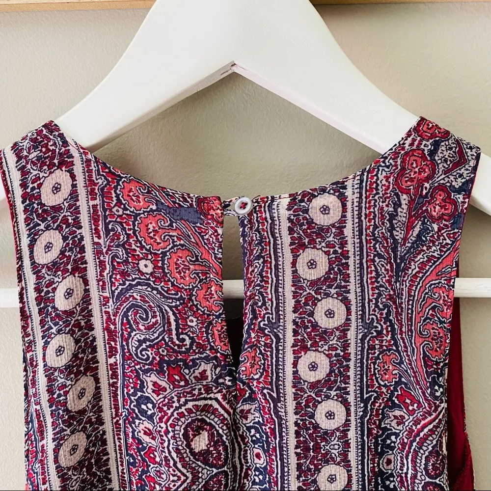 Abercrombie & Fitch A Line Mini Dress Maroon Sz Small - Image 5