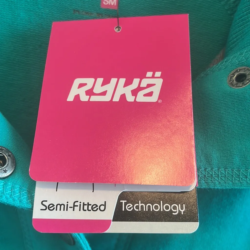 NWT Ryka Snap Pullover French Terry Sweatshirt w/Pockets & Thumbholes, Small - Image 5