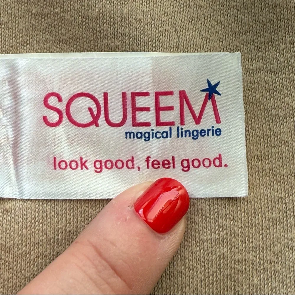 Squeem‎ Magical Lingerie Open Bust Miracle Vest Shapewear Rubber Cotton 2XL 26MV Tan Size 2X - Image 6