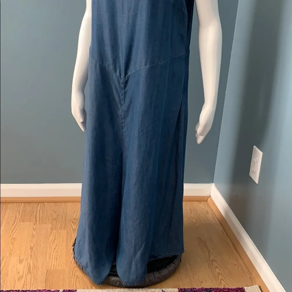 Soft Surroundings Chambray Culottes Romper Medium - Image 3