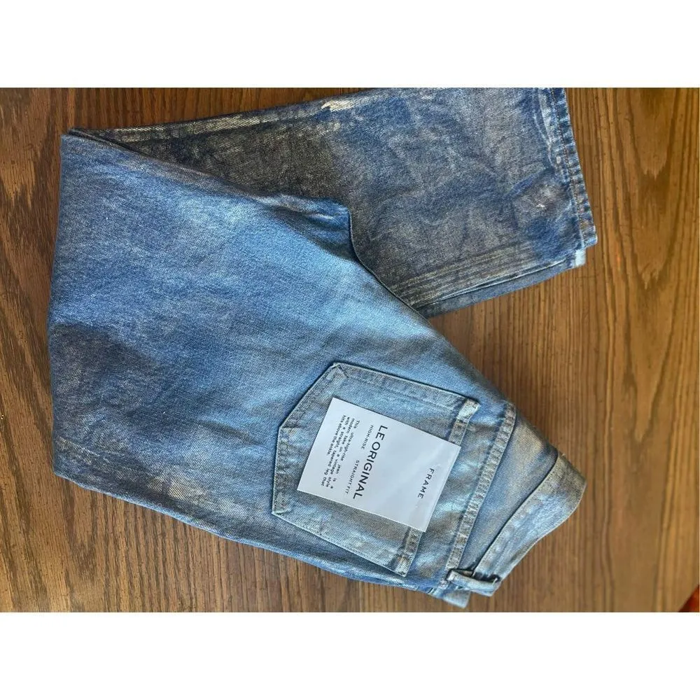 frame denim FRAME le original chromed crackle jeans size 27 - Image 2