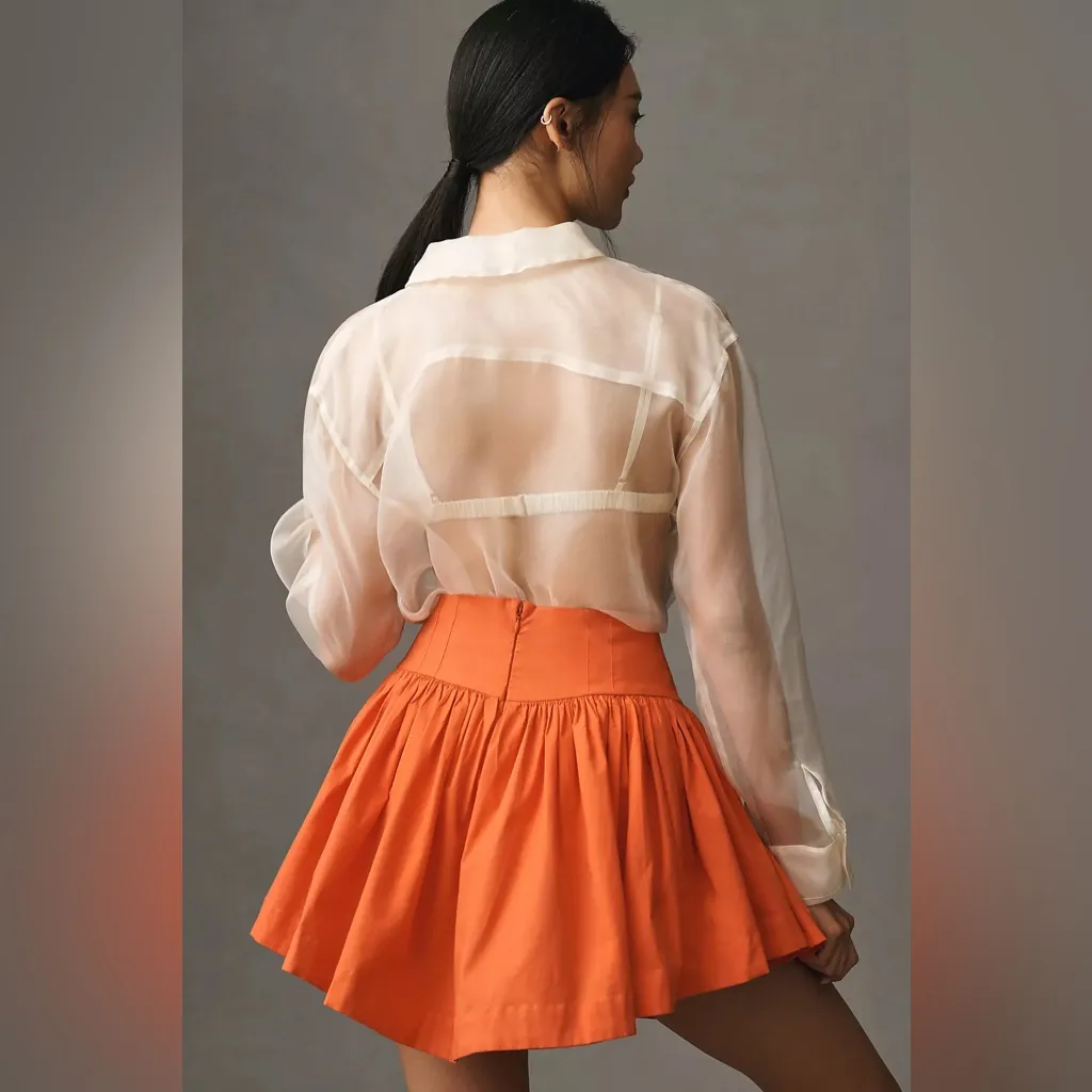 Maeve Basque-Waist Flirty Mini Skirt - Image 3