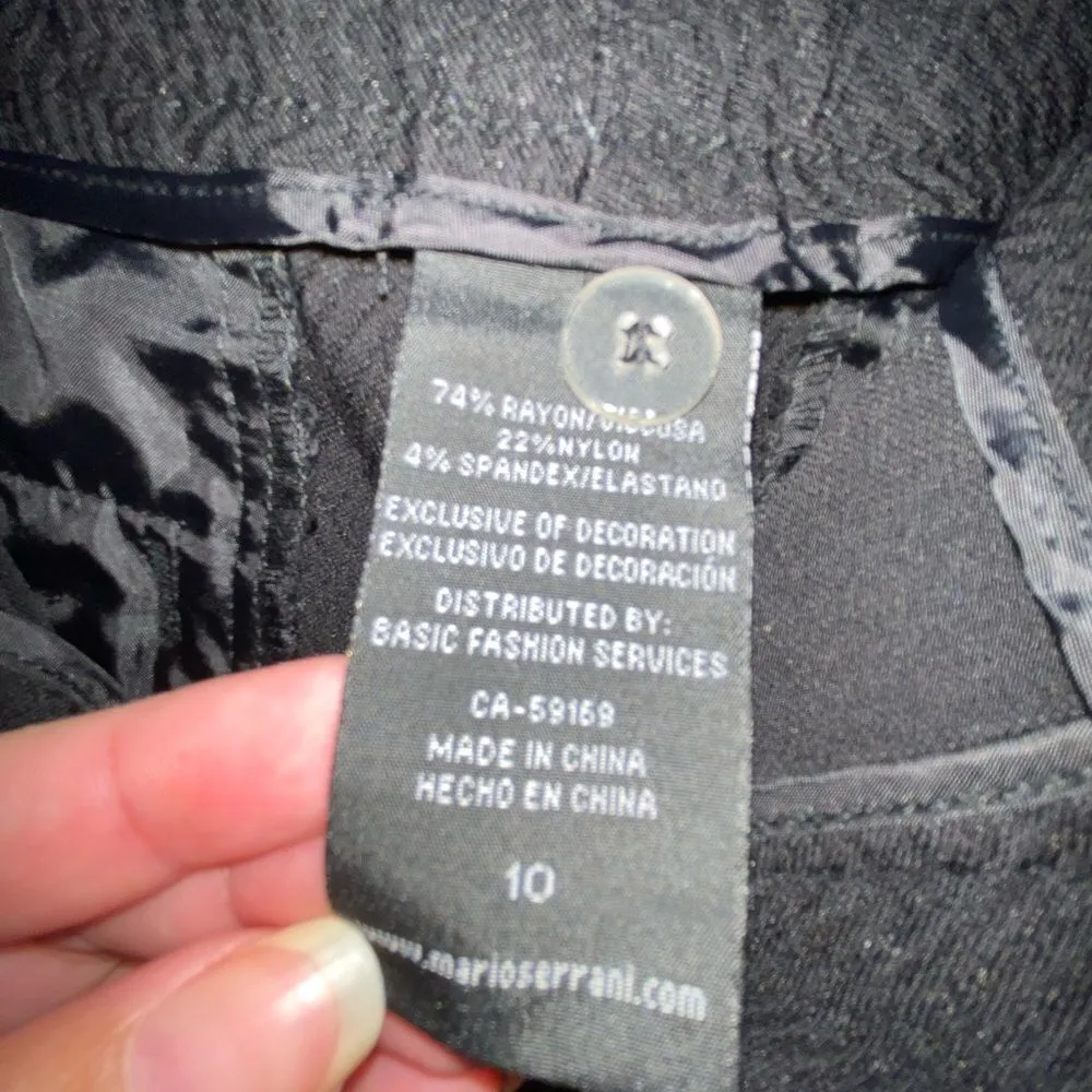 Mario Serrani Italy, Black Print Women’s Pant - Image 6