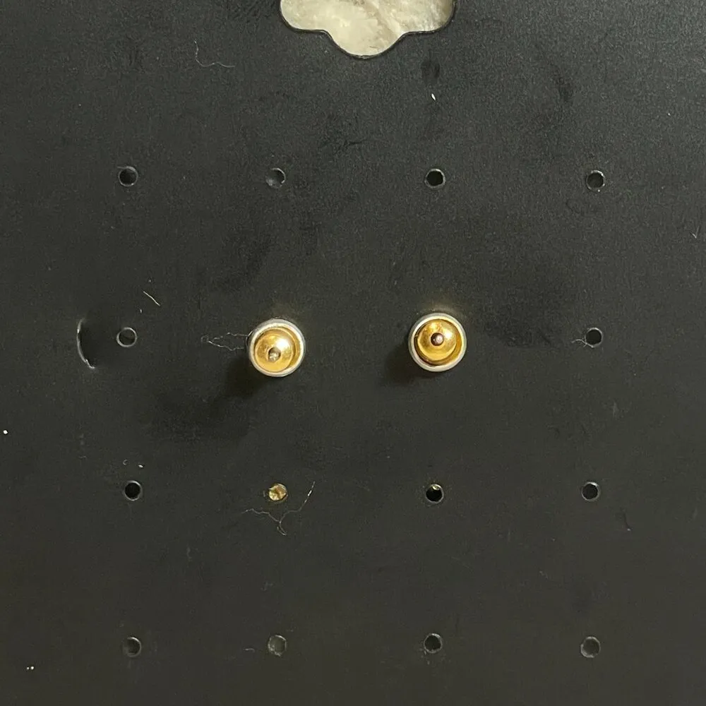 Vintage Gold tone Double Heart Drop Earrings for pierced ears - Image 3