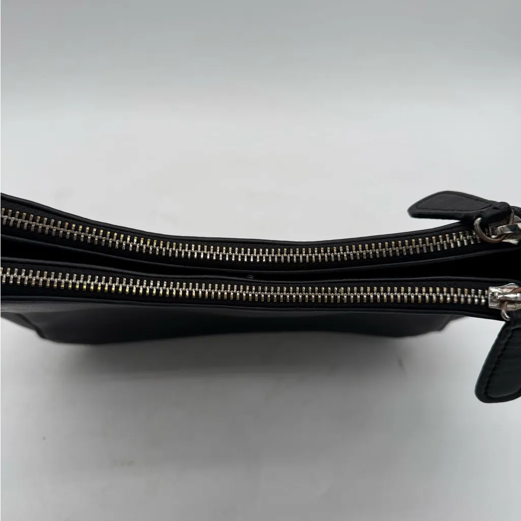 Vintage Guess Black Shoulder Bag Y2K Baguette Purse Silver Logo Mini Handbag - Image 7