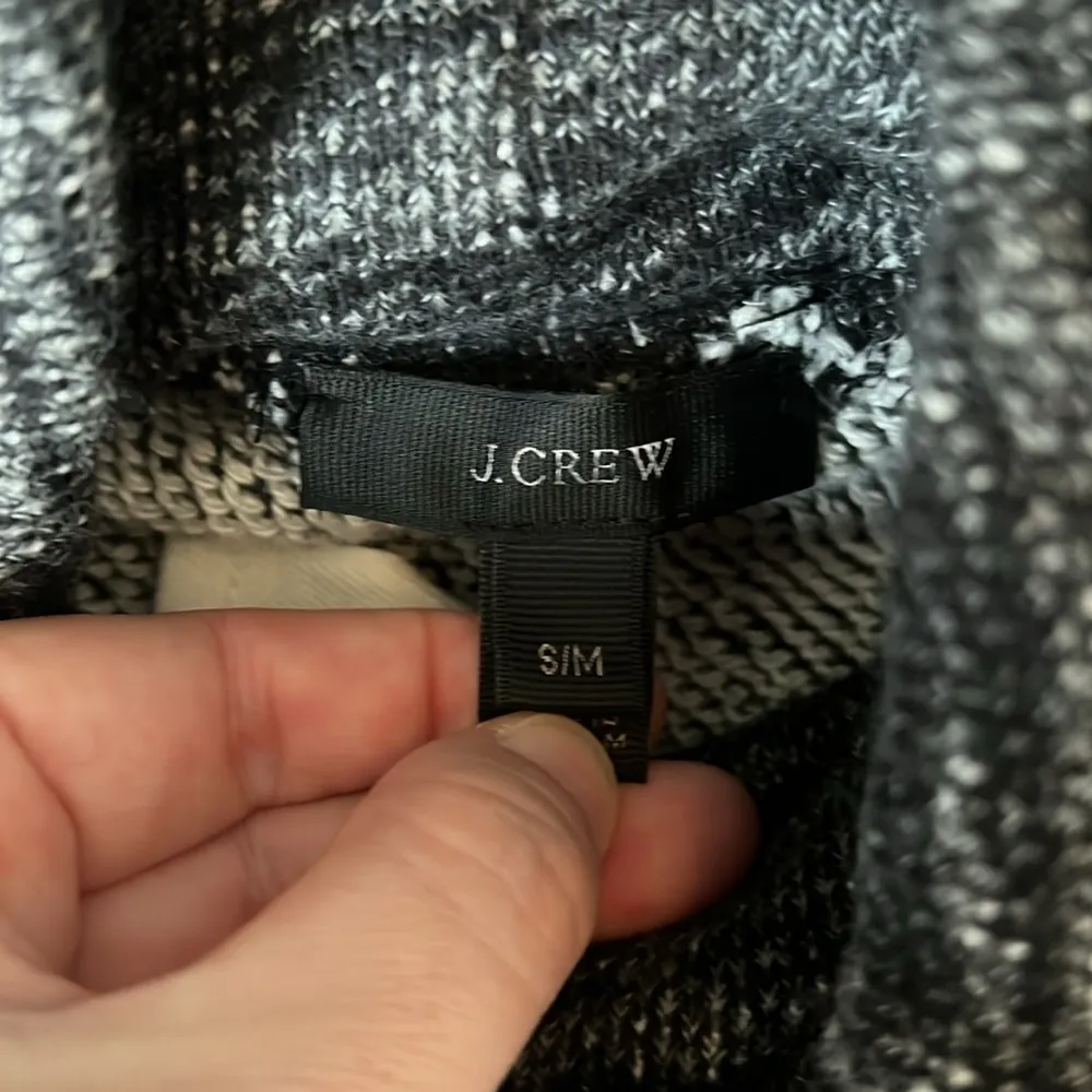 JCrew Turtleneck Tunic Sweatshirt Black/Gray Size Small/Medium - Image 8