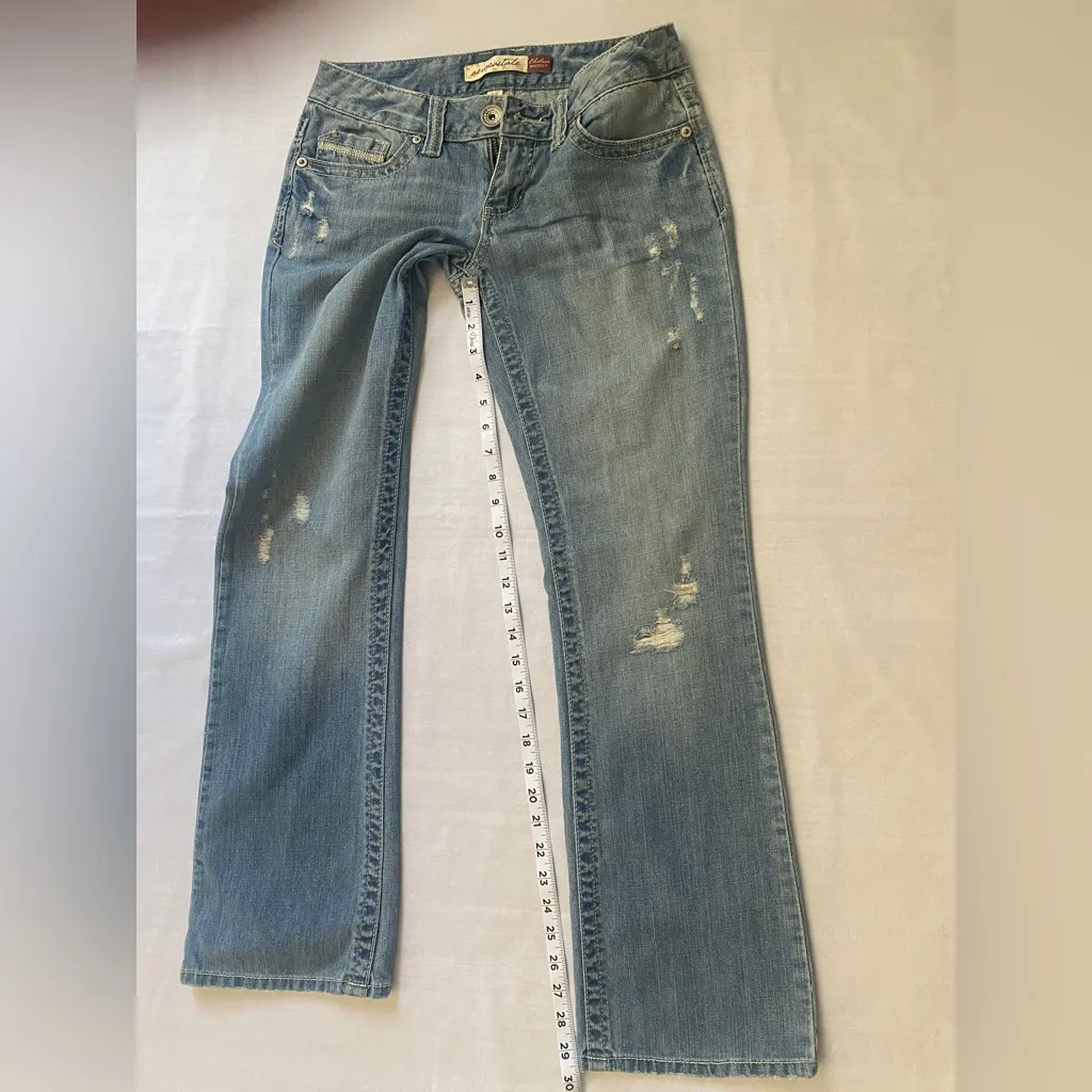 Aéropostale Chelsea Bootcut Distressed Embroidered Back Pockets Jeans Size 5/6R‎ - Image 7