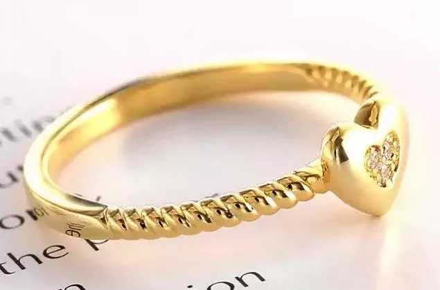 Dainty Heart Ring Dipped In Gold... Gold - Image 4