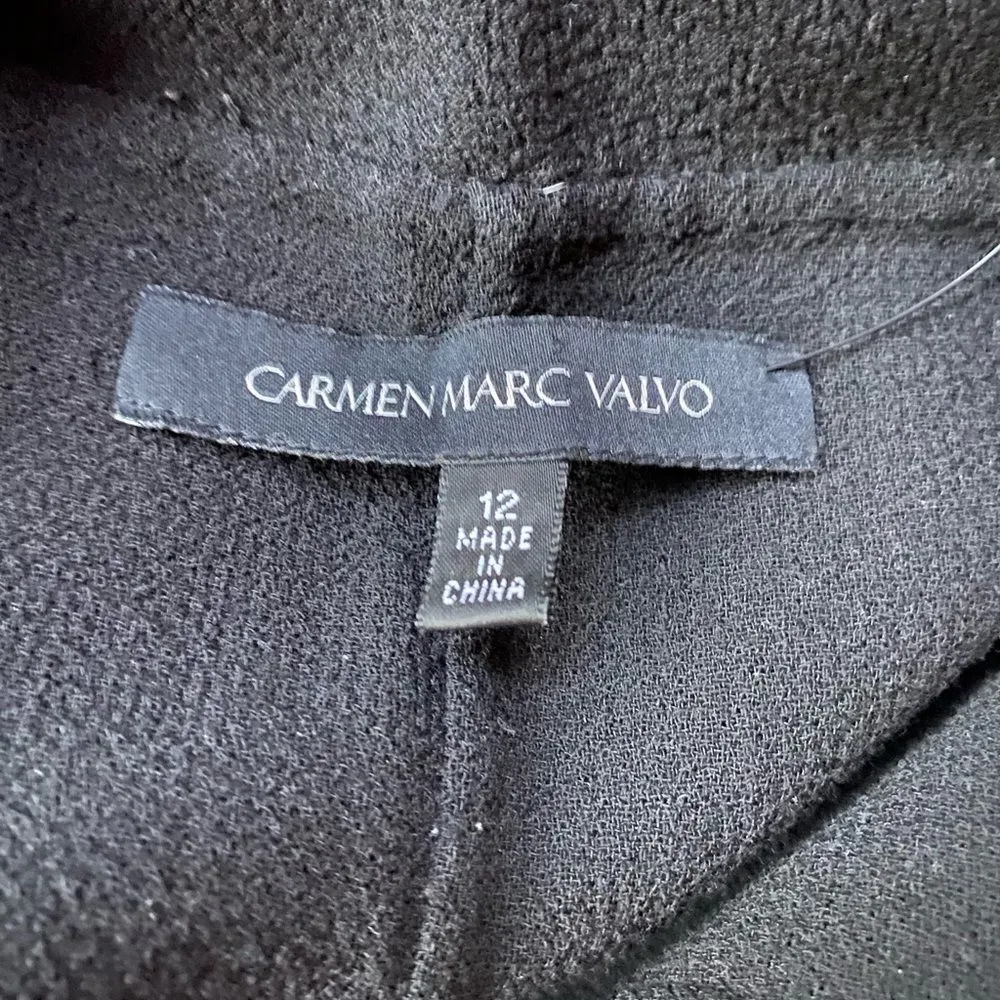 Carmen Marc Valvo SZ 12 simple black dress - Image 5