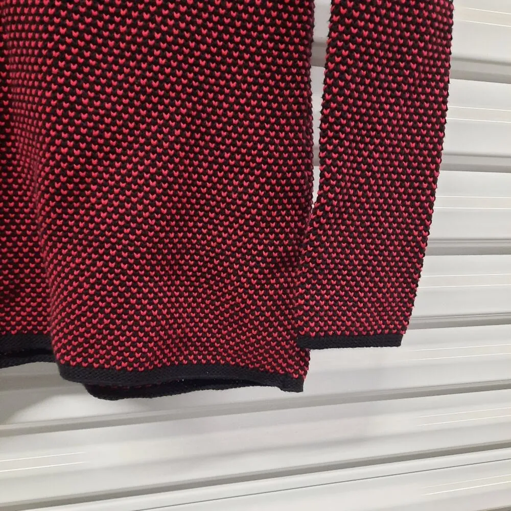 Calvin Klein Sweater Women's Extra Small XS Red Black Cowl Neck Long Sleeve - Image 4