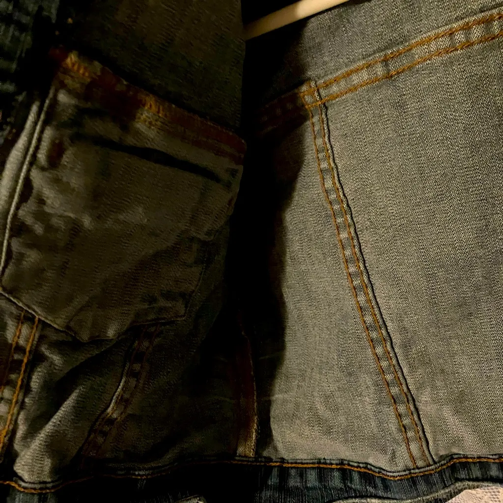 Detail Jeans Crop Jean Jacket Ladies Medium 90s Vintage Super Cute EUC Size L Size L - Image 9