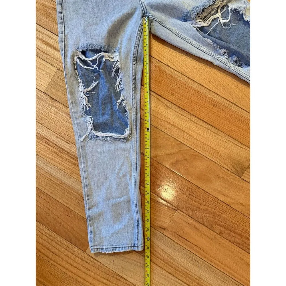 Kendall & Kylie Women's Distressed Light Blue Skinny Jeans Size 7 - Image 5