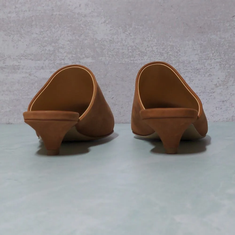Jenni Kayne Oiled Leather Kitten Heel Mule in Walnut – Size 37 (US 7) – NWOT - Image 8