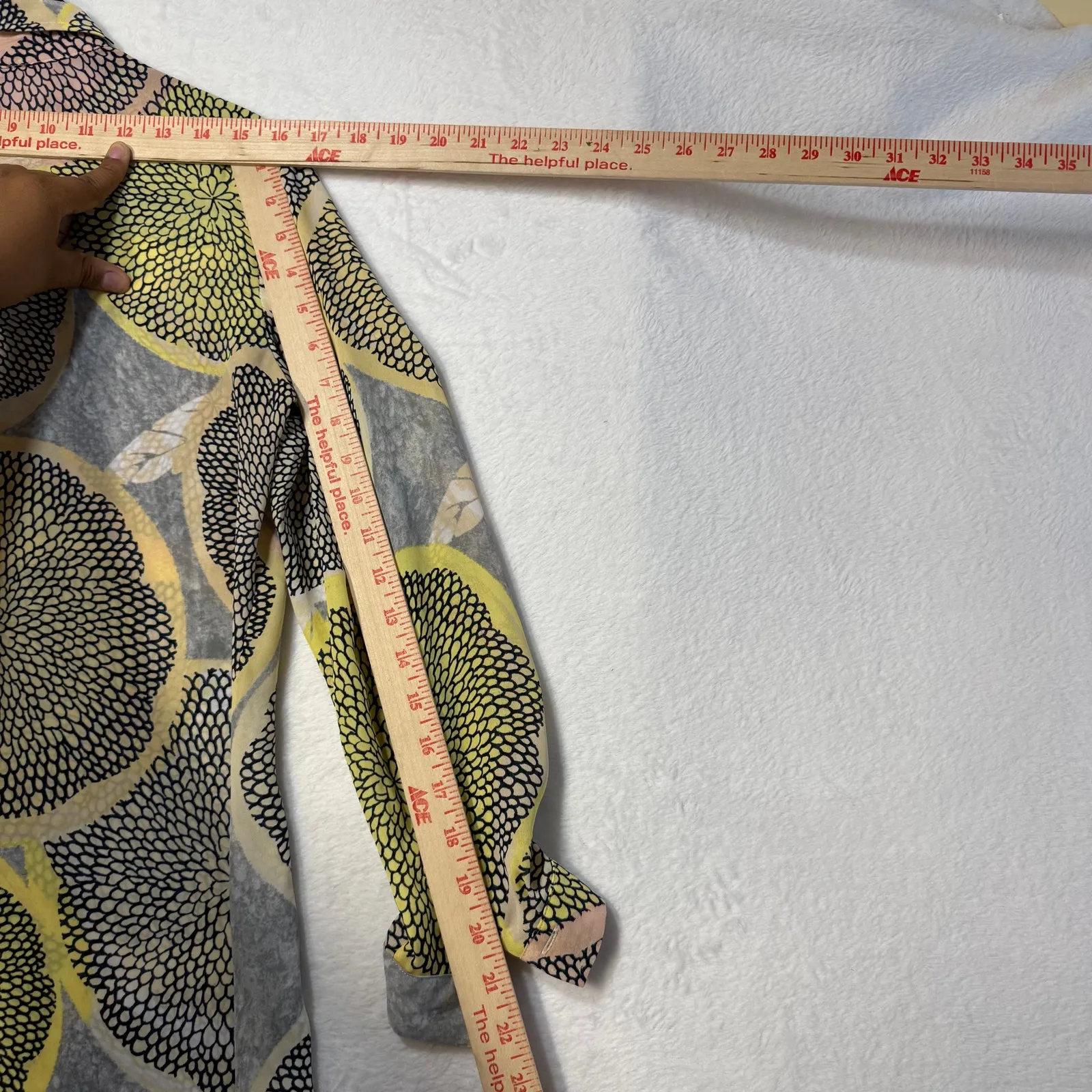 Nic Zoe S Lightweight Buttoned Top Citrus Abstract‎ Floral Workwear Statement - Image 7