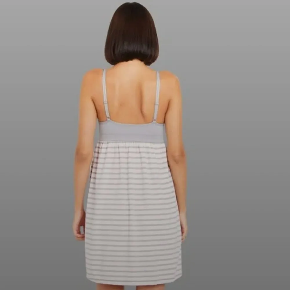 Motherhood Women's Maternity Dress Sleeveless Gray Pink Size Small - Image 4