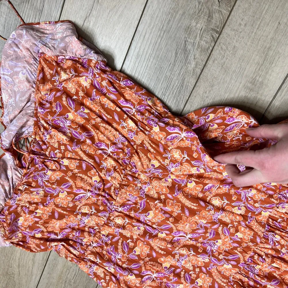 J. Crew Floral Tiered Midi Dress Size Large - Image 4