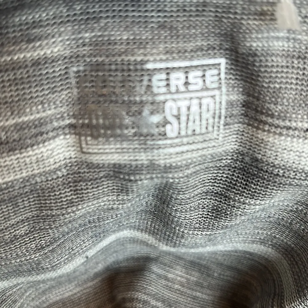 Knit Dress Gray White Stripe Women Small High Low Summer Converse One Star Comfy - Image 9