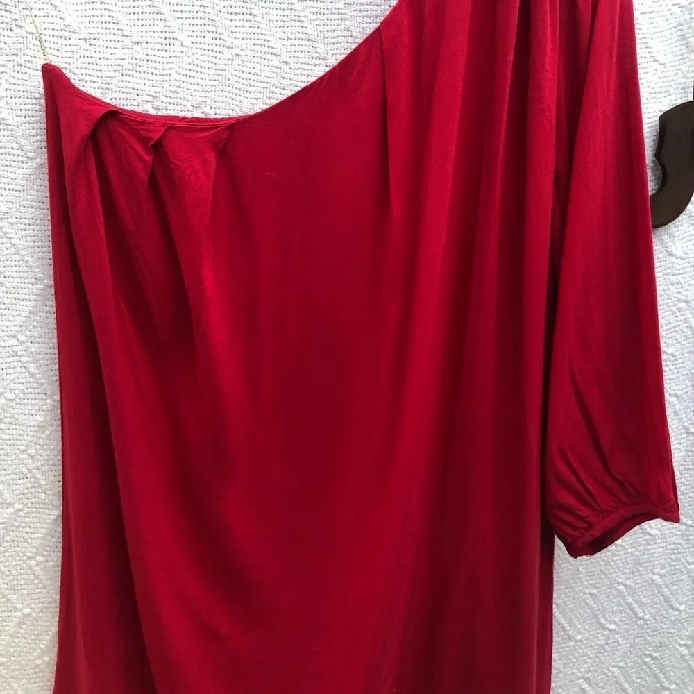 Audrey 3+1 One Shoulder Red Dress‎ - Image 6