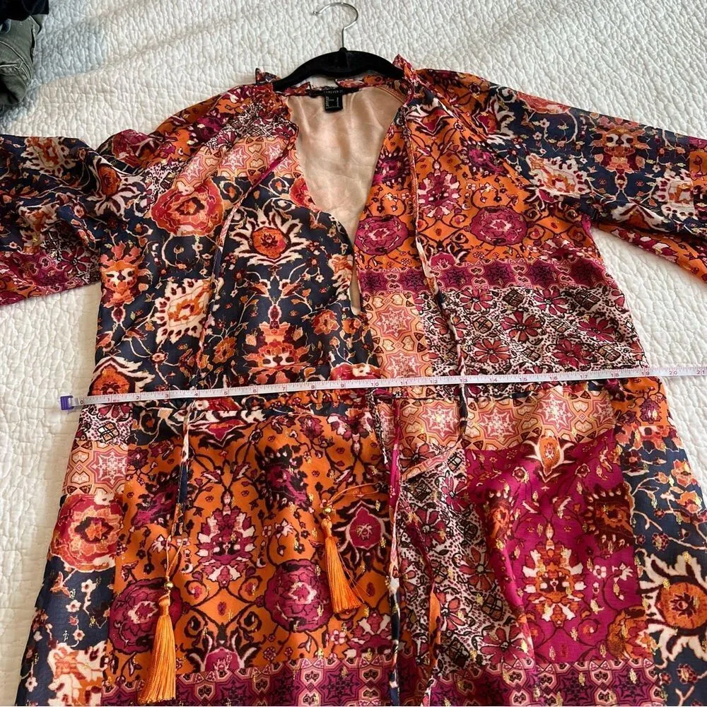 ✨ Forever 21 Women’s Pink Orange Romper Small - Image 12