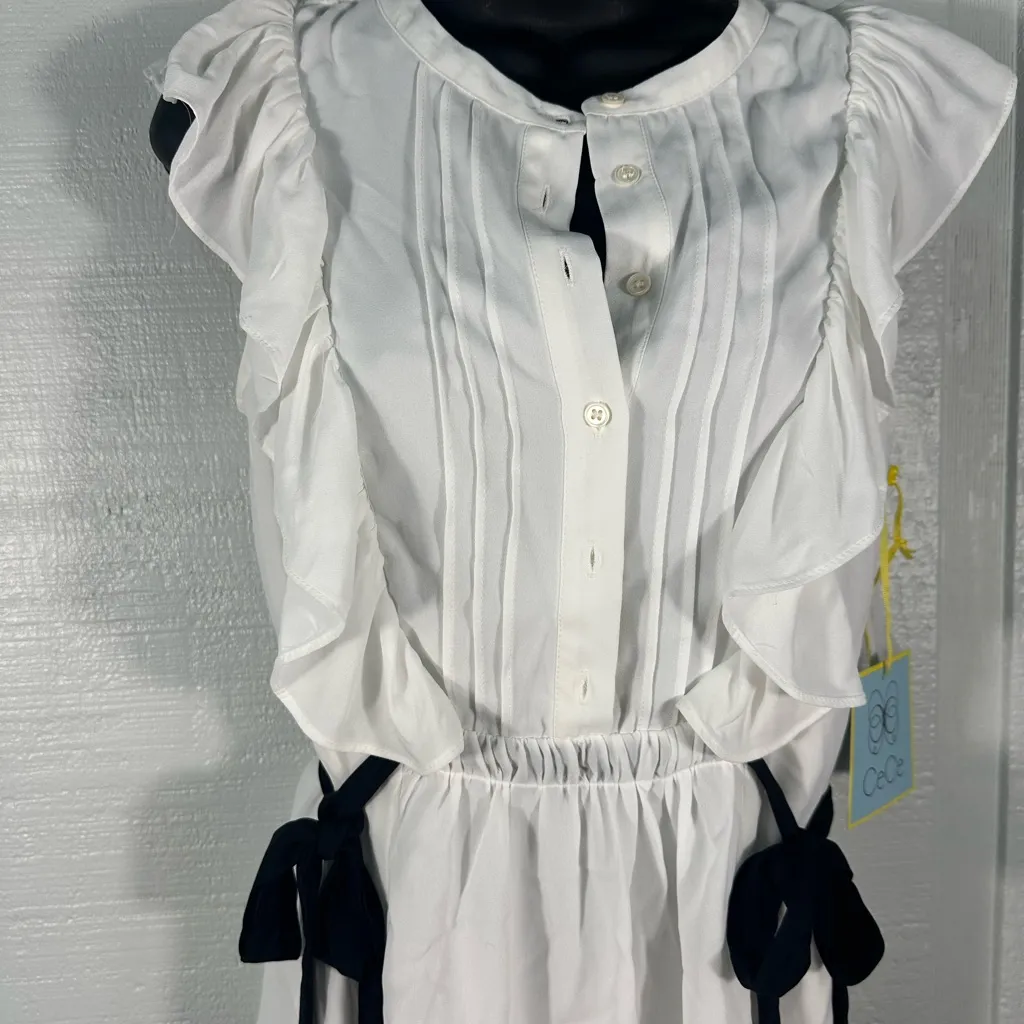 CeCe White and Black Top Size Small NWT - Image 4