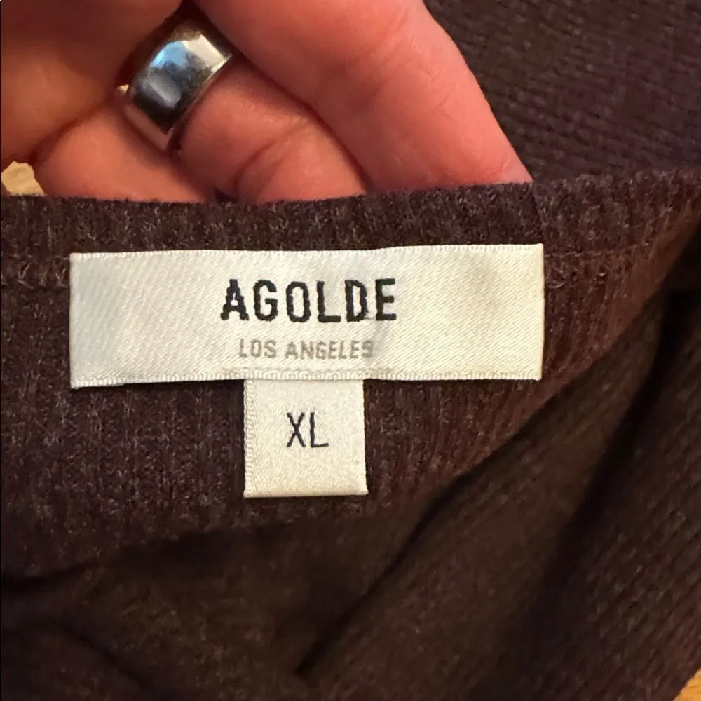 Agolde Delphi Slim Tee Raisin XL NWT - Image 5