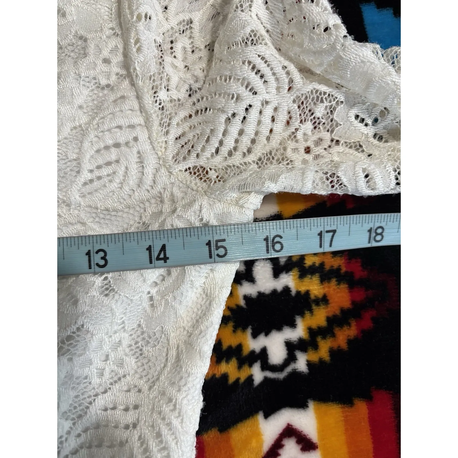 It's Pink Cream Lace Long Sleeve Dress Long Size Small V Neck Lined Babydoll Sty - Image 6