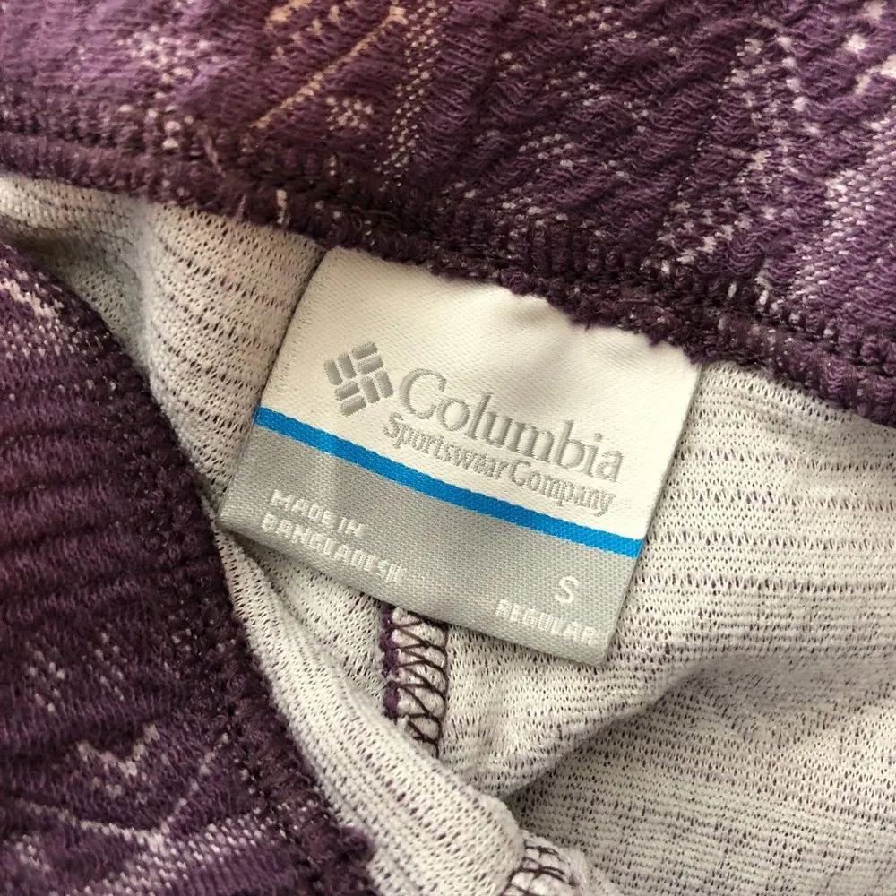 Columbia Womens Mountain Lodge Jacquard Leggings Purple S - Image 4
