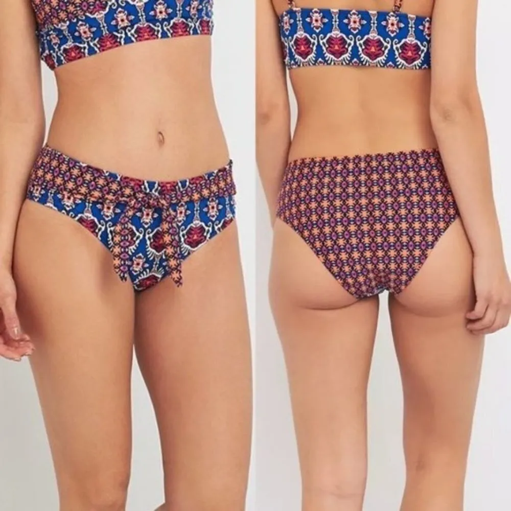NEW REVOLVE X MINKPINK Conflict of Interest Multi Tie Front Bikini Bottoms M - Image 2