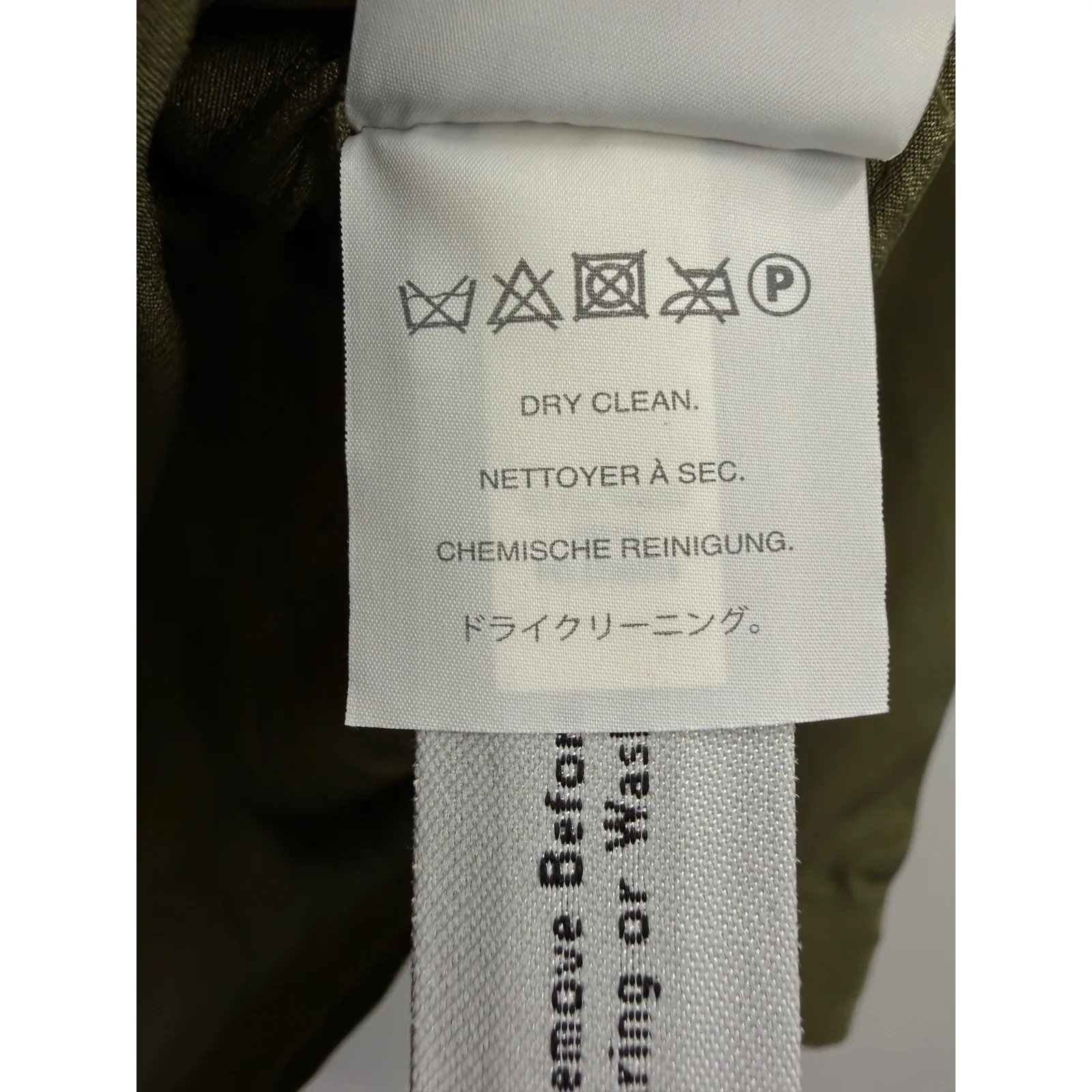 J.Crew Silk Button Down Shirt Olive Green Long Sleeve Classic Fit Women Size 14 - Image 3