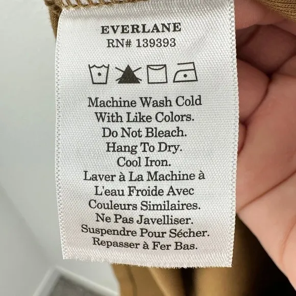 Everlane Womens Sleeveless The Dream 90s‎ Shift Dress Classic Camel Brown Career - Image 5