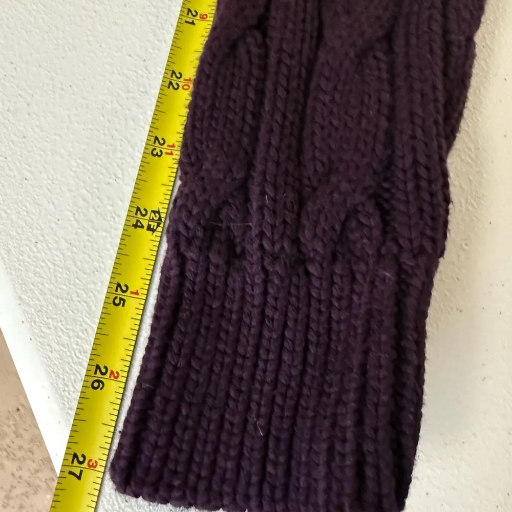 VTG Y2K Lauren Ralph Lauren Cable Knit Sweater Purple Turtleneck Women’s Sz L Size M - Image 8