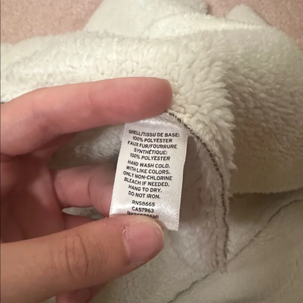 Susina Faux Fur Drape Front Suede Style Vest Tan Size L - Image 5