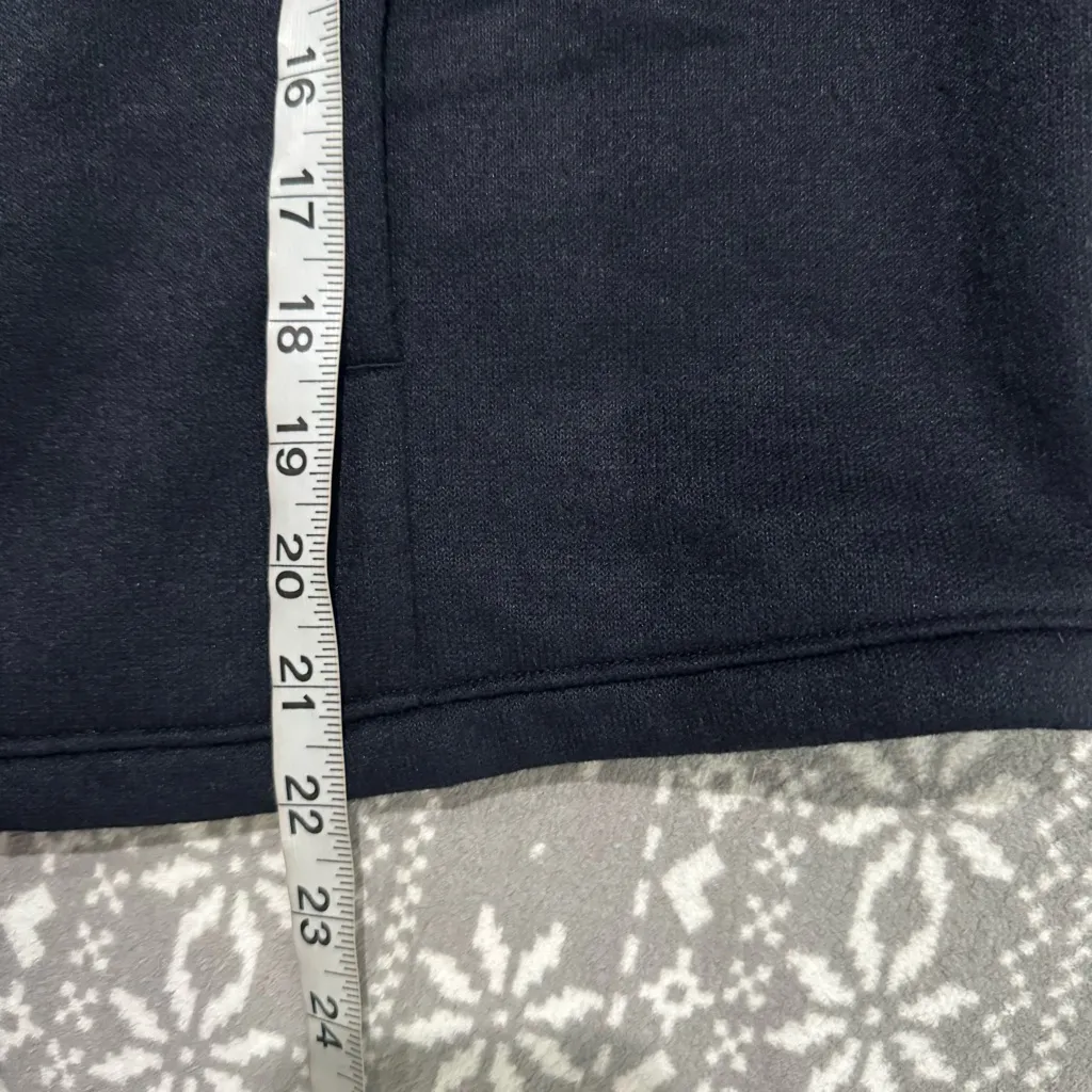 PRANA Ziller Sweatshirt‎ Boxy Oversized Wool Blend Navy Athletic Hoodie Small - Image 11