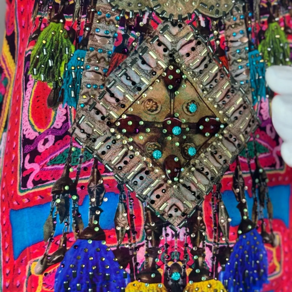 Camilla  SHELL PRINT DRESS WITH SIDE SPLITS - SIZE 2 - Image 12