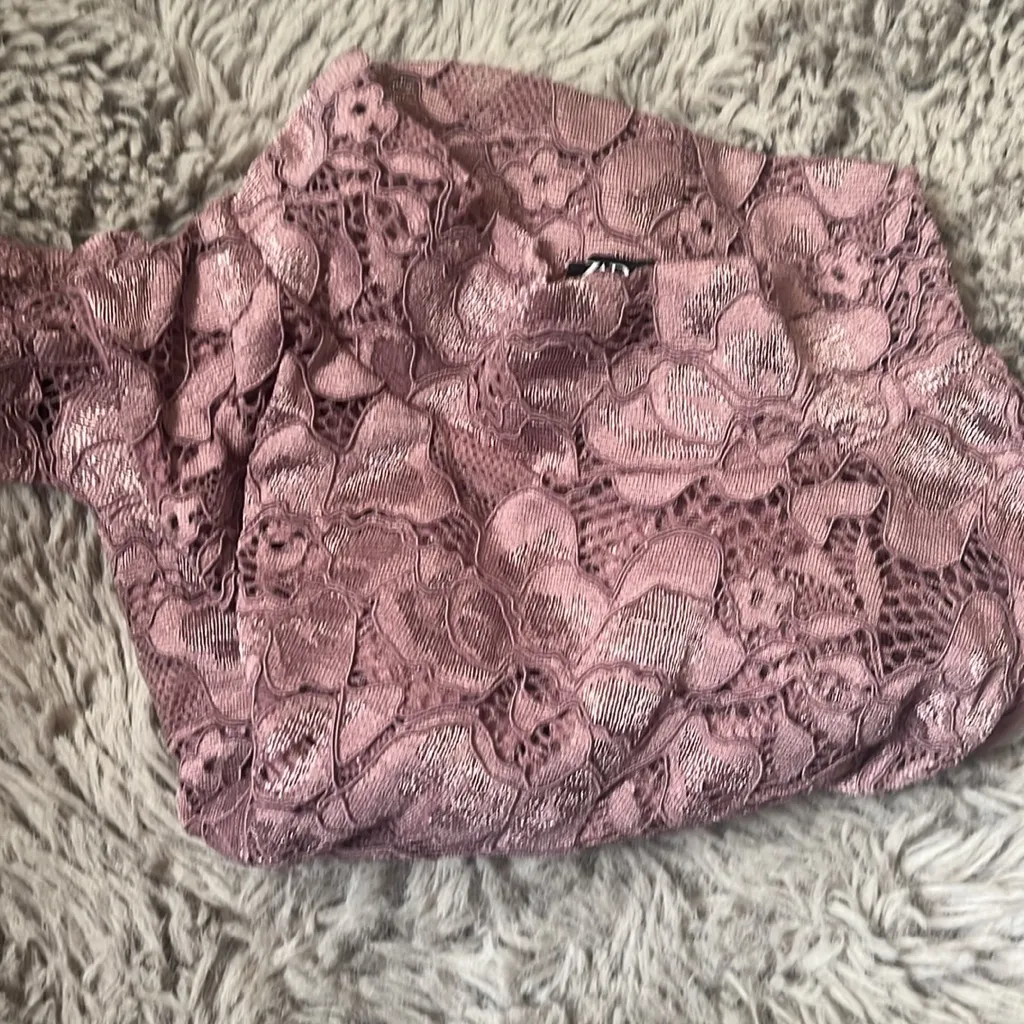 Zara Pink Patterned Bodysuit - Image 4