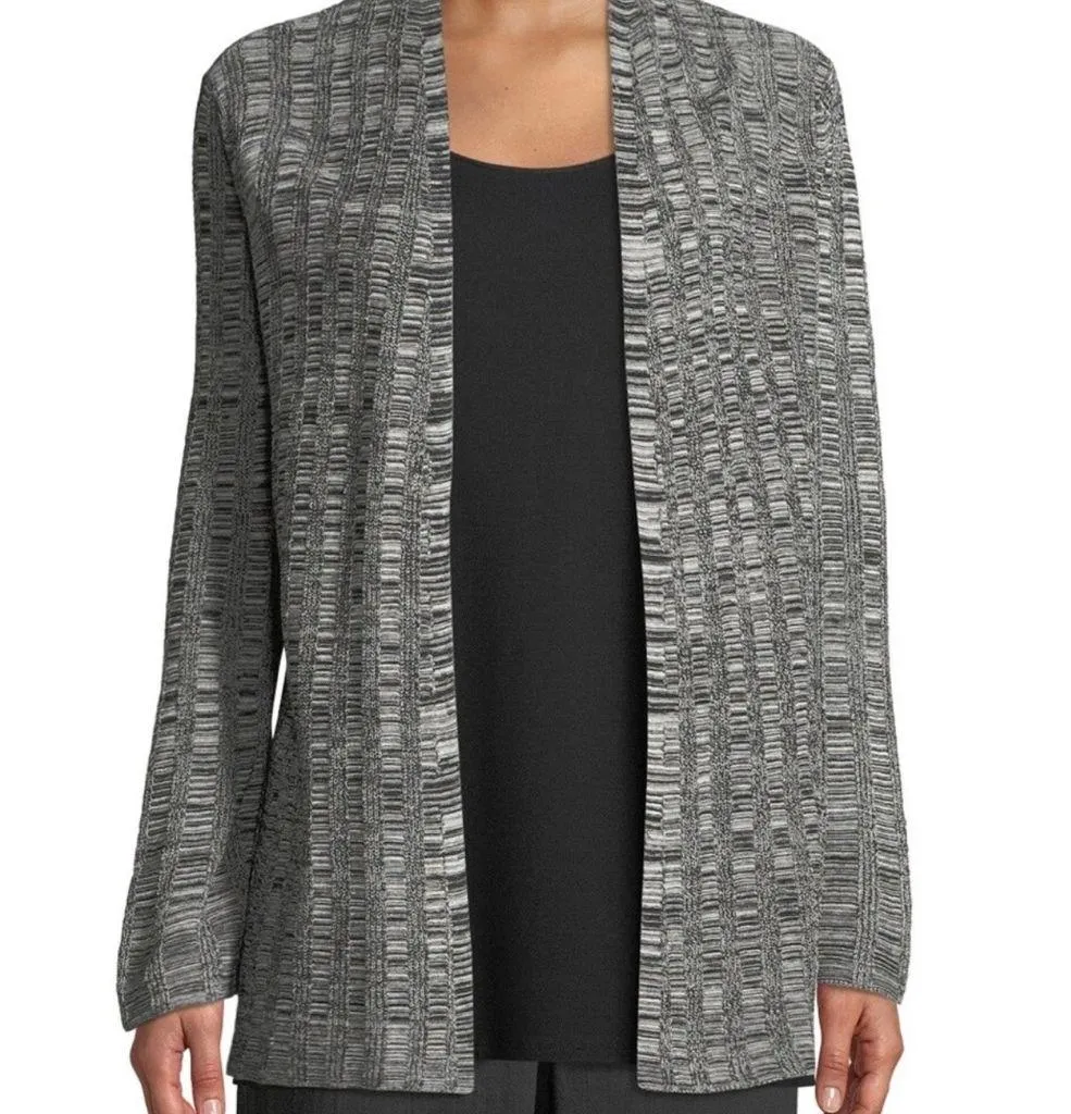 Eileen Fisher Womens Open Front Silk Knit Cardigan Size XL Capsule MInimalist - Image 2