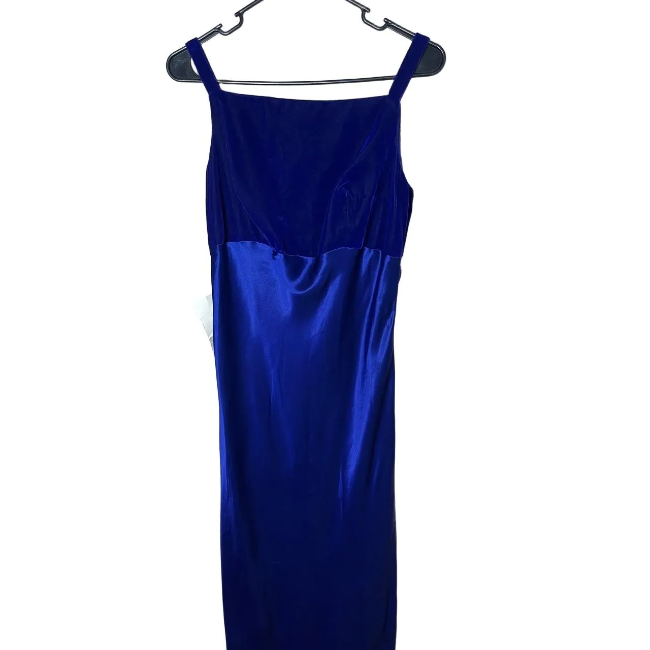 R WEAR RAMPAGE Womens Size‎ 11 Royal Blue Vintage Formal Maxi Velvet Satin - Image 2