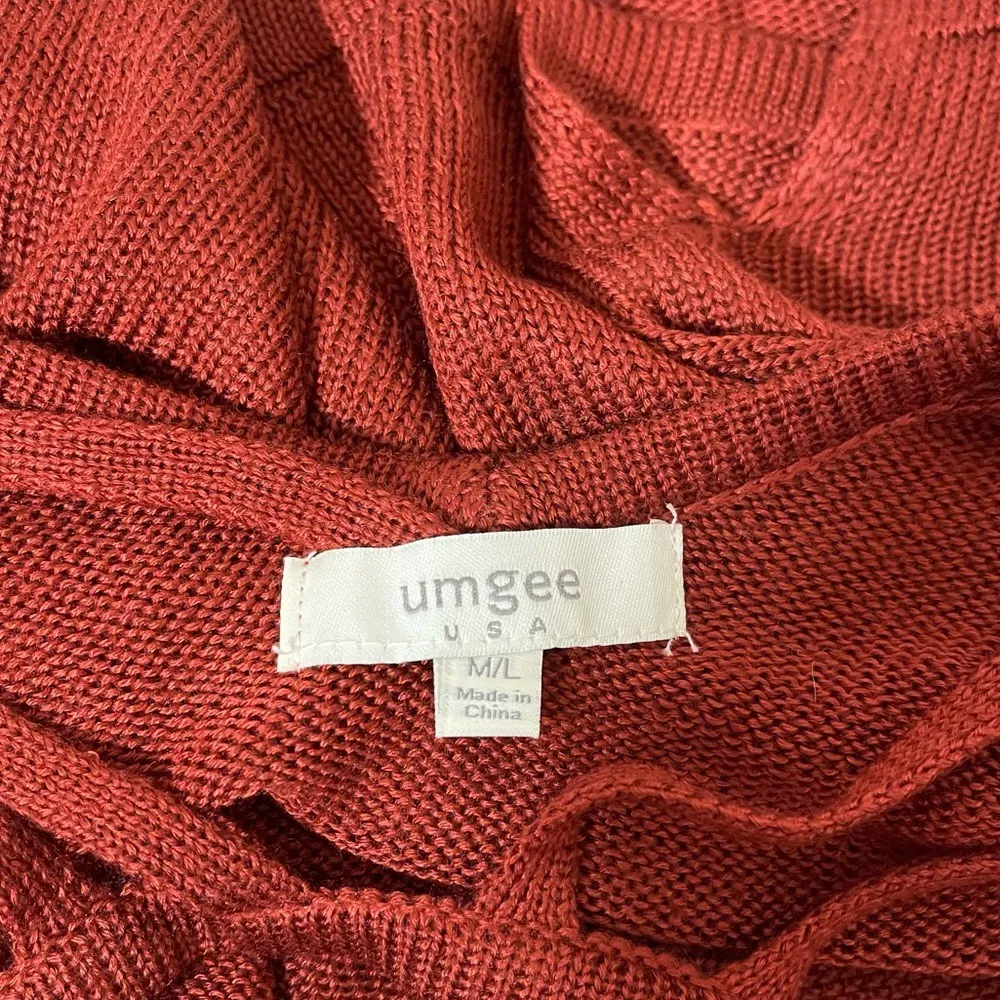 Burnt Orange Open Strappy Back Knit Top Medium Large - Image 11