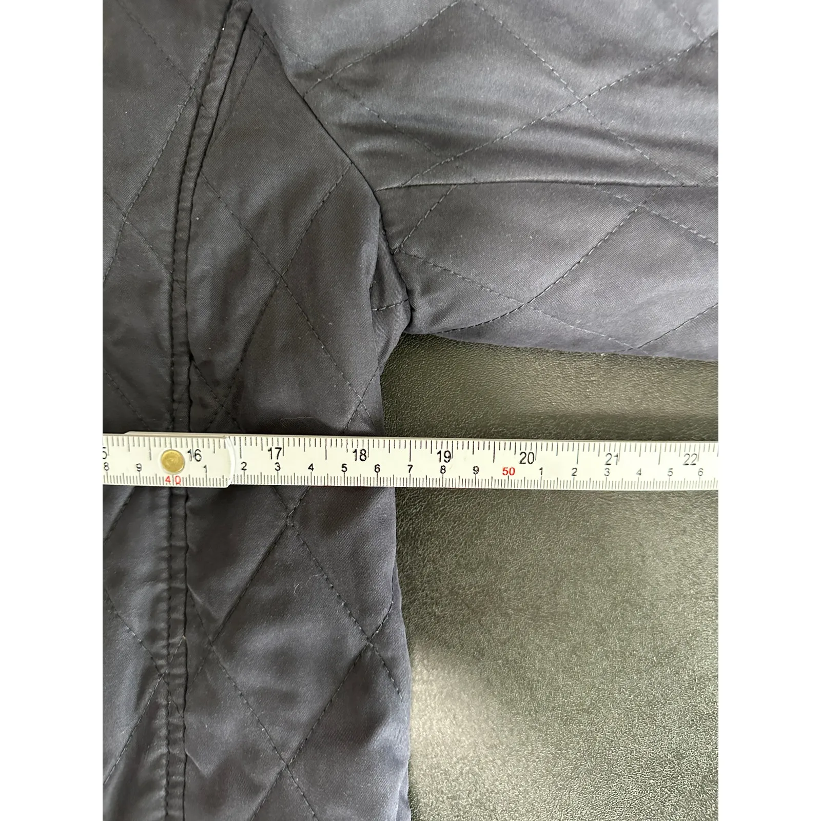 Hunter Women's Navy‎ Blue Quilted Long Sleeve Collared Jacket Size 4 - Image 9