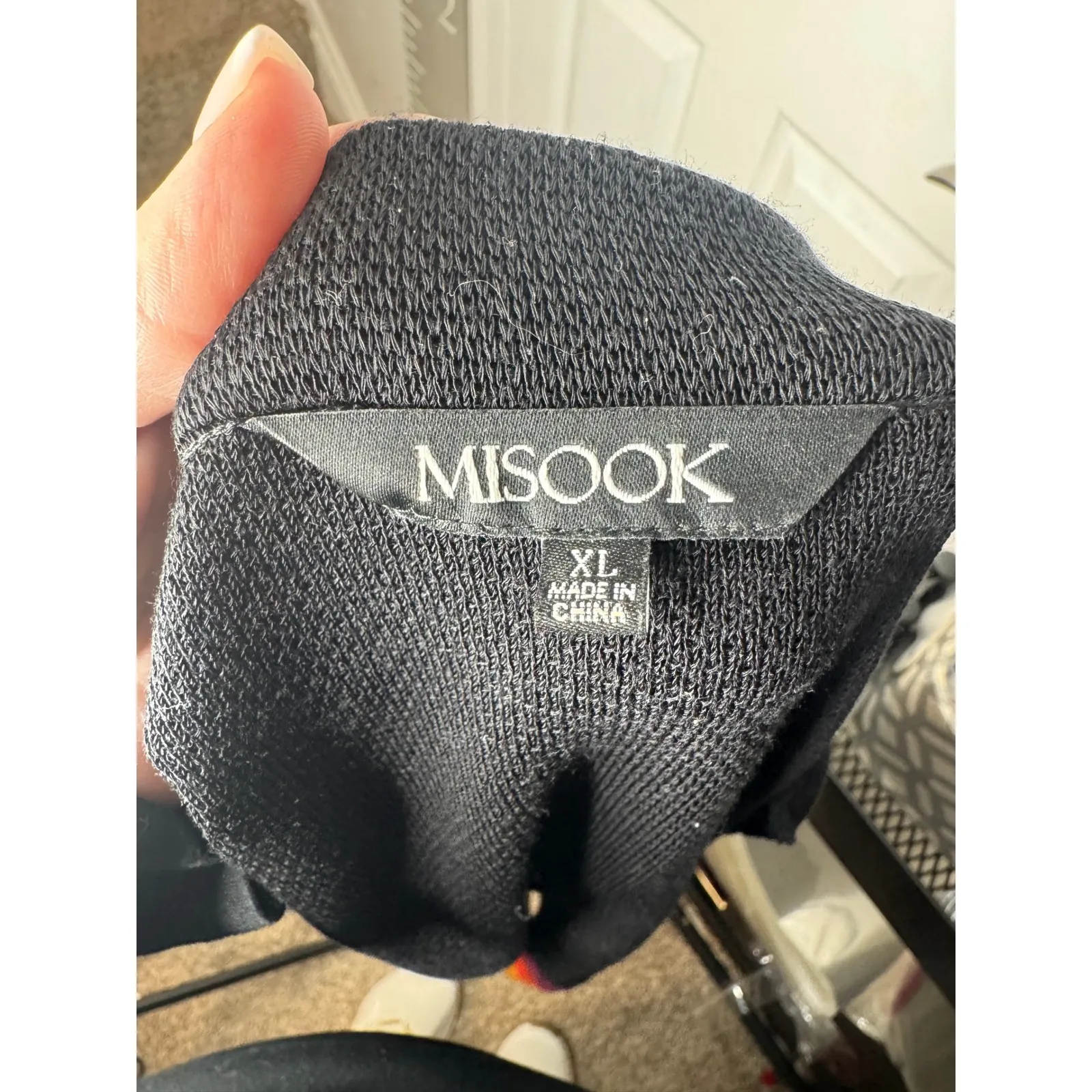 MISOOK Colorblock Diamond Cardigan Sweater Multi-Color Pattern Size XL - Image 3