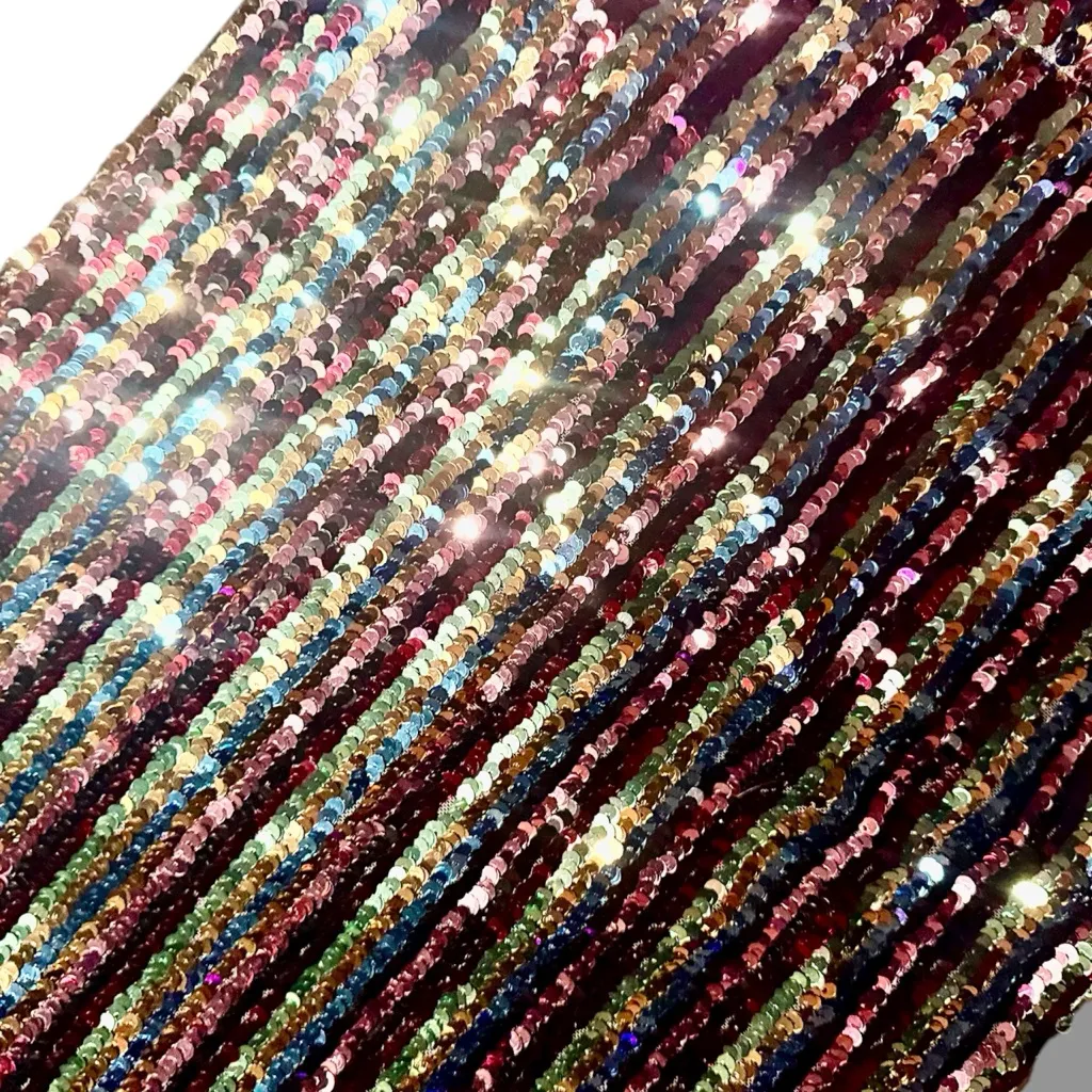 Forever 21 Contemporary Multicolor Zip Up BackSequin Mini Skirt Size S - Image 5