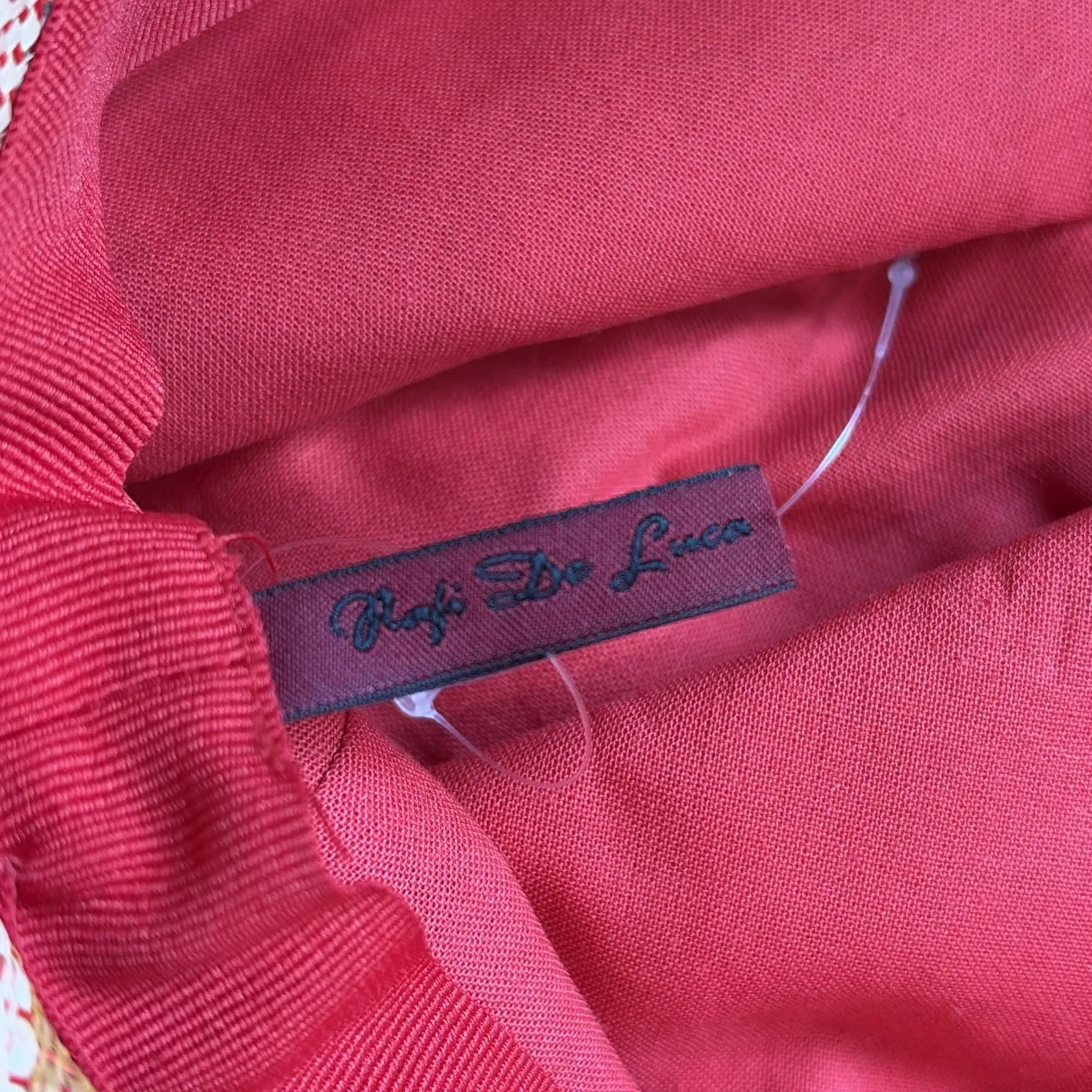 Rafi de Luca Orange Colorful Stripe Straw? Hat Unisex Womens Accessory One Size - Image 15