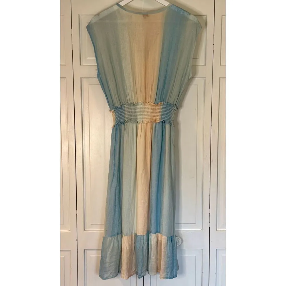 Rails Ashlyn sunset gradient smocked waist dress size small - Image 9