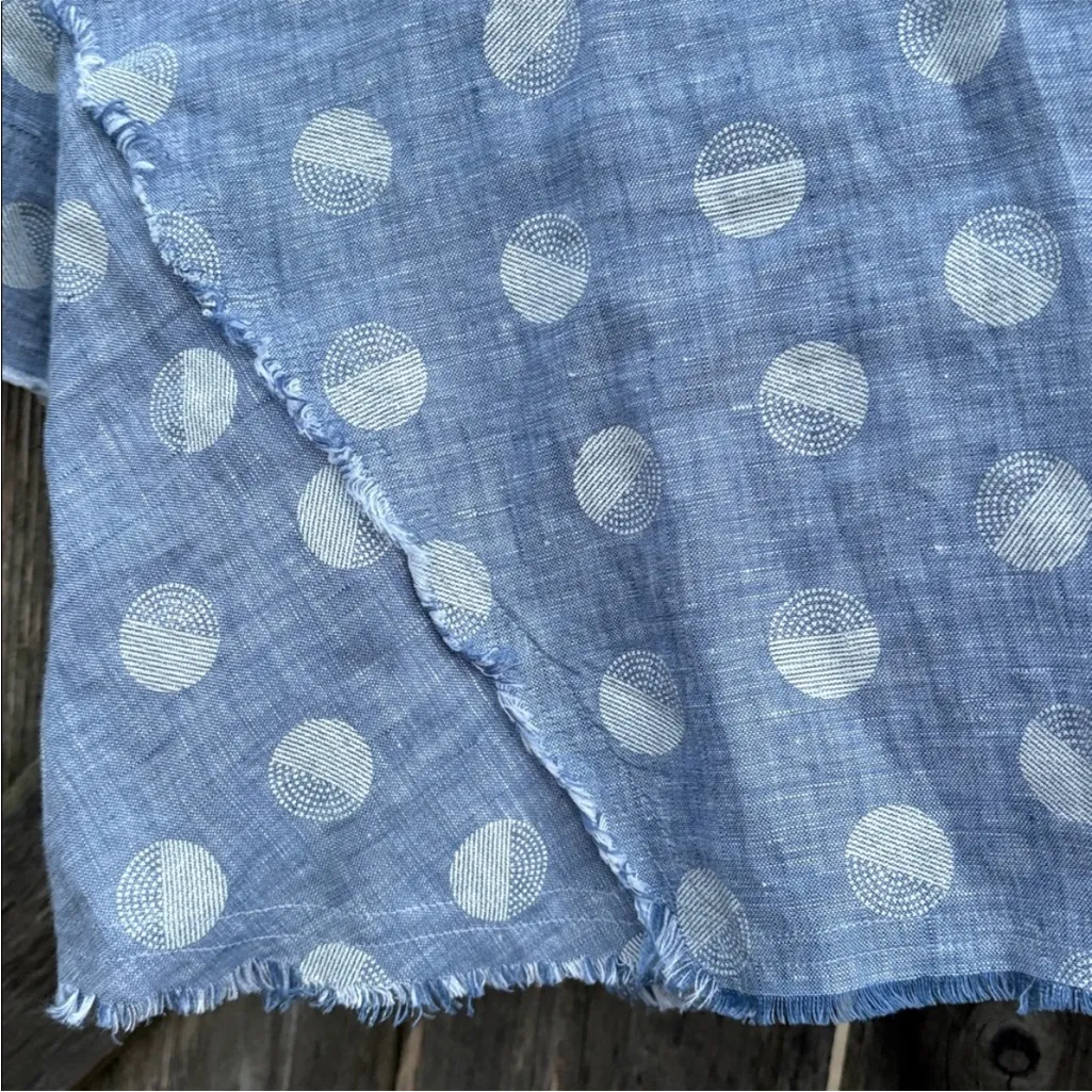 Like New John Mark Linen Chambray
Button Front A Line Top Size XL - Image 7