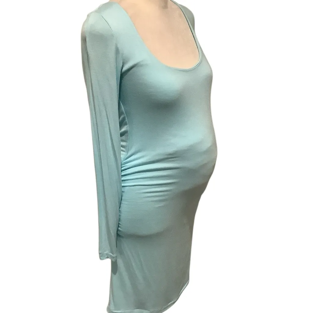 Sexy Mama Brand Blue Aqua Long Sleeve Dress Size 1 aka Small - Image 2