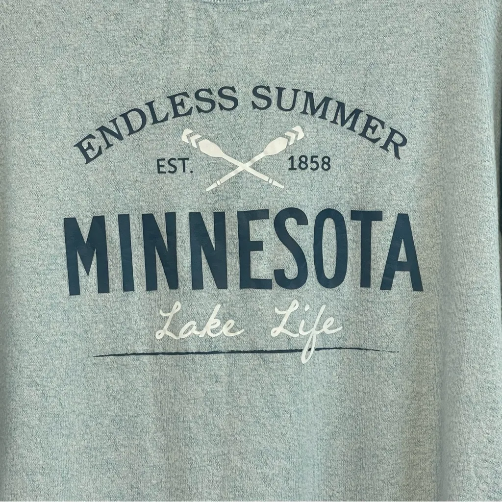 Ocean Drive Light Blue Crew Neck Sweater Minnesota Strong - Image 2