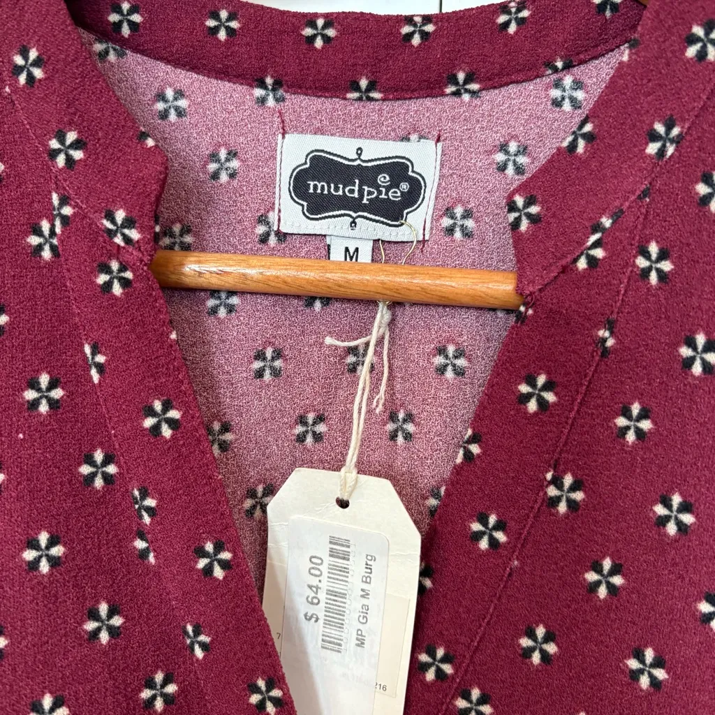 Mud Pie Burgundy‎ Dress Size Medium - Image 5